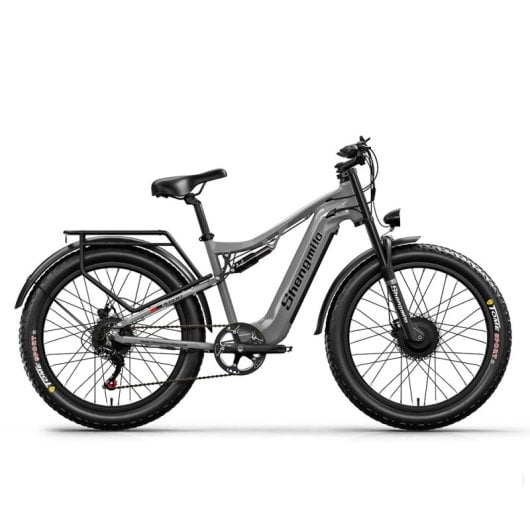 Shengmilo S600-10 Bicicleta Eléctrica de Montaña 26'' para Adultos 2000W con Motor Dual 17.5Ah 840Wh Gris
