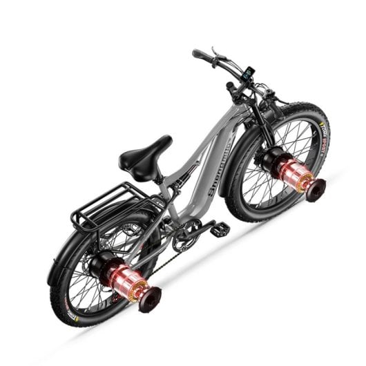 Shengmilo S600-10 Bicicleta Eléctrica de Montaña 26'' para Adultos 2000W con Motor Dual 17.5Ah 840Wh Gris