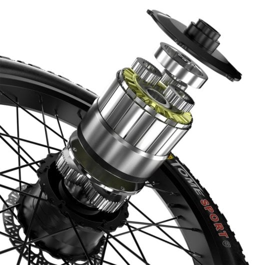 Shengmilo S600-10 Bicicleta Eléctrica de Montaña 26'' para Adultos 2000W con Motor Dual 17.5Ah 840Wh Gris