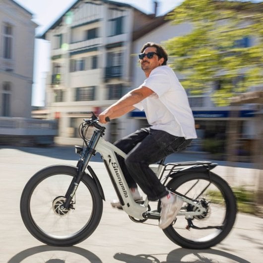 Shengmilo S600-10 Bicicleta Eléctrica de Montaña 26'' para Adultos 2000W con Motor Dual 17.5Ah 840Wh Gris