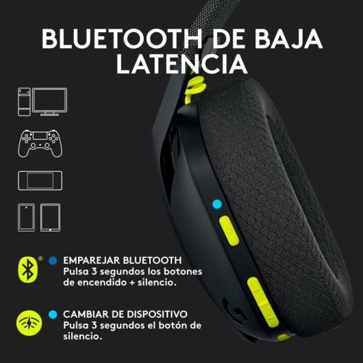 Logitech Pack G923 Volante y Pedales para PS4/PS5/PC + Logitech G435 LIGHTSPEED Auriculares Gaming