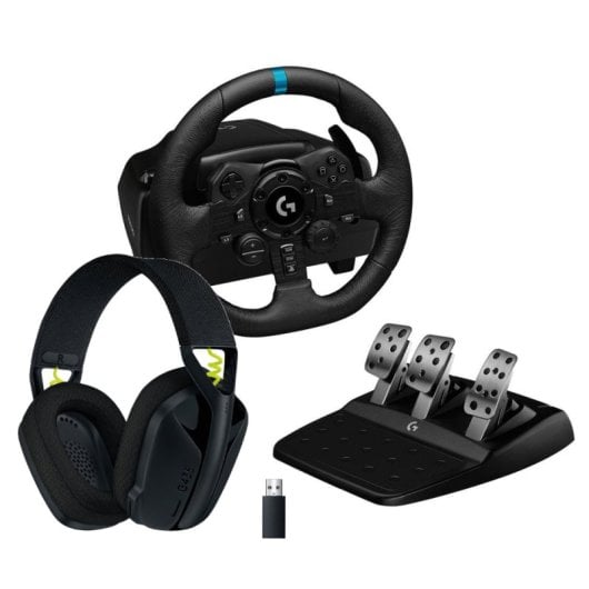 Logitech Pack G923 Volante y Pedales para PS4/PS5/PC + Logitech G435 LIGHTSPEED Auriculares Gaming