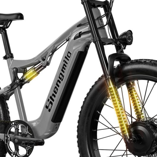 Shengmilo S600-13 Bicicleta Eléctrica de Montaña 26'' para Adultos 2000W con Motor Dual 17.5Ah 840Wh Gris