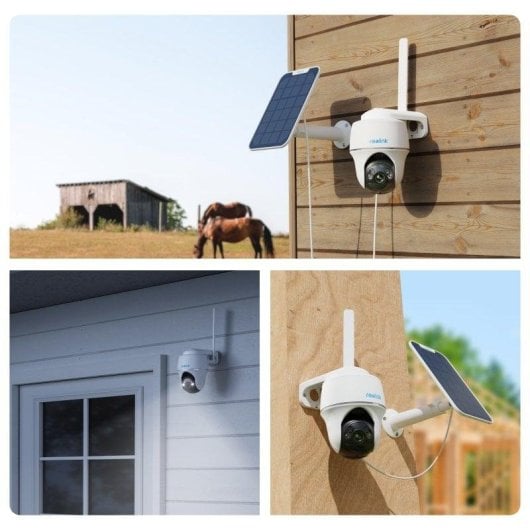 Câmera de vigilância Reolink Go Series G430 2K Visão Noturna Externa IA Painel Solar Áudio Bidirecional