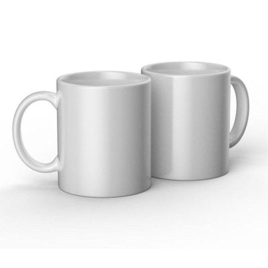 Tasse en céramique Cricut Blank 340ml blanche personnalisable lot de 2