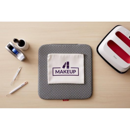 Bolsa de maquillaje Cricut Kit personalizable 3 unidades blanco lona