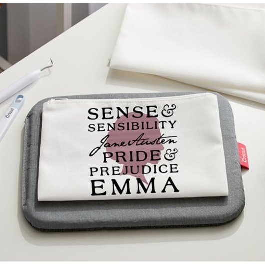 Bolsa de maquillaje Cricut Kit personalizable 3 unidades blanco lona