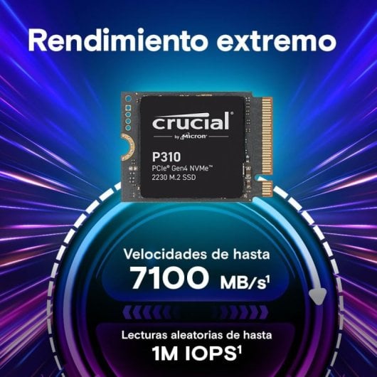 Crucial® P310 2 TB SSD-Festplatte 2230 Gaming 7.000 Mbit/s PCIe Gen4 NVMe M.2