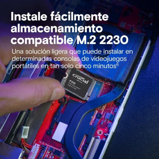 Crucial® P310 2 TB SSD-Festplatte 2230 Gaming 7.000 Mbit/s PCIe Gen4 NVMe M.2