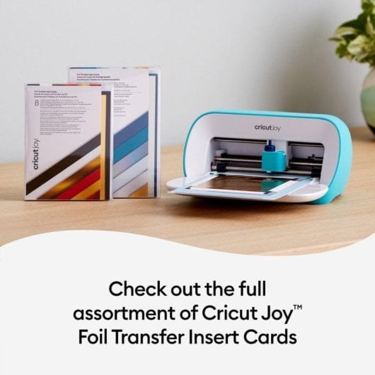 Cartão Insertável Cricut Joy Blue Lagoon Foil Transfer A2 8 Unidades