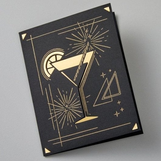 Cartão Insertável Cricut Joy Blue Lagoon Foil Transfer A2 8 Unidades