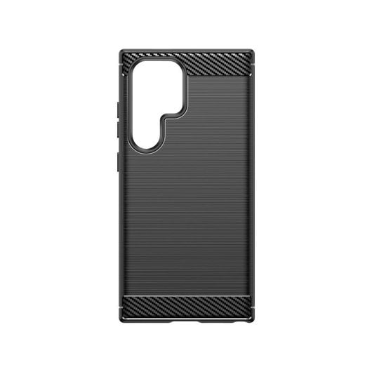Max Power Digital Carbon Fiber Schutzhülle für Samsung Galaxy S24 Ultra, stoßfest, schwarzes Silikon, Handy