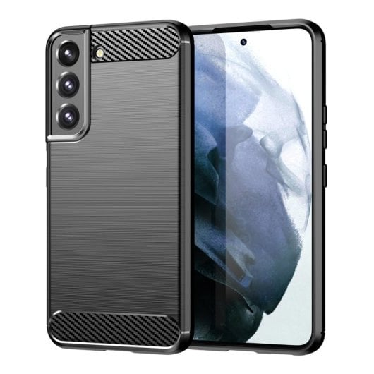 Max Power Digital Carbon Fiber Hülle für Samsung Galaxy S22 Stoßfestes schwarzes Silikon-Handy