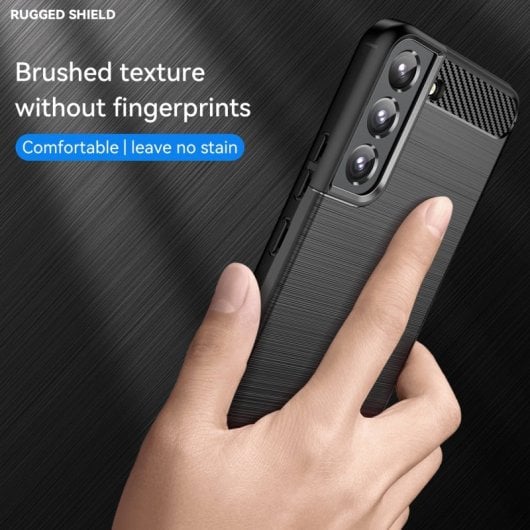 Max Power Digital Carbon Fiber Hülle für Samsung Galaxy S22 Stoßfestes schwarzes Silikon-Handy