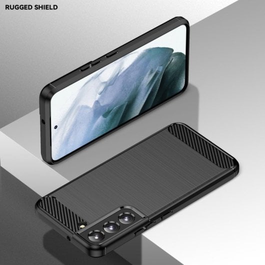 Max Power Digital Carbon Fiber Hülle für Samsung Galaxy S22 Stoßfestes schwarzes Silikon-Handy