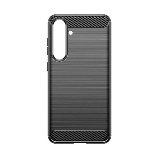 Max Power Digital Capa Anti-Choque de Silicone Fibra de Carbono Preta para Samsung Galaxy S24 Plus