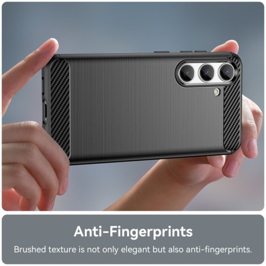 Max Power Digital Funda Fibra De Carbono Para Móvil Samsung Galaxy S24 Antigolpes Silicona Negra