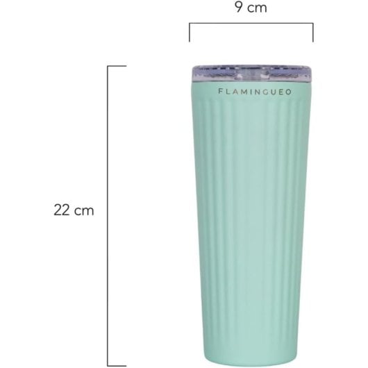 Flamingueo Gobelet Thermique Bleu Inox Boissons Froides 24h et Chaudes 10h Capacité 0,8l