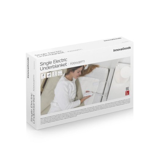 Innovagoods Krewarm Chauffe-Lit Électrique Individuel 60 W 80 X 150 Cm Blanc