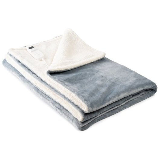 Couverture Électrique Innovagoods Heklet Blanc Gris 130 X 180 Cm 160 W