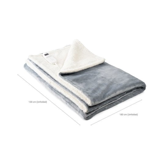 Couverture Électrique Innovagoods Heklet Blanc Gris 130 X 180 Cm 160 W