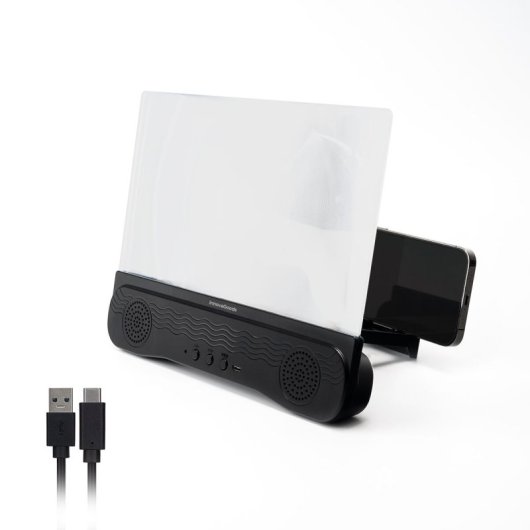 Innovagoods Screenier Amplificador de Pantalla para Móviles con Altavoz Recargable