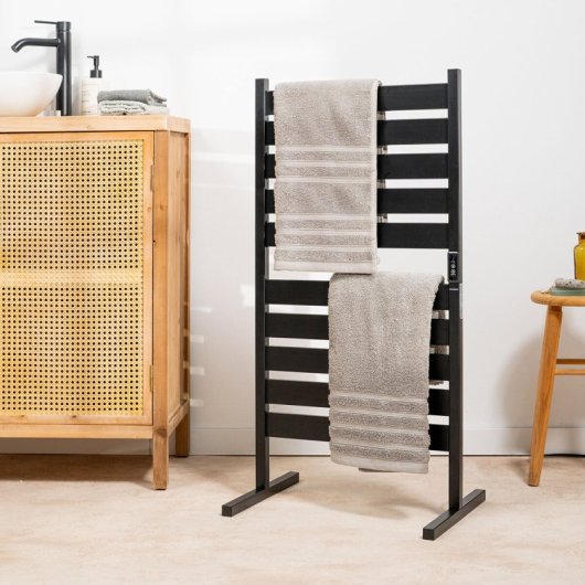 Porte-serviettes électrique Innovagoods Towarall sur pied ou mural 10 barres