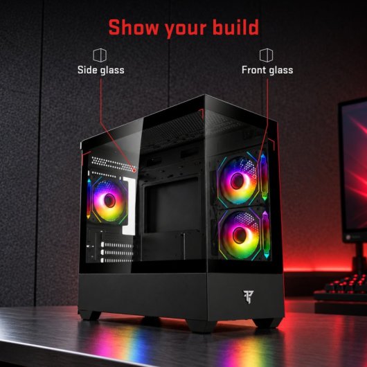 Tempest Compact Lumina ARGB M-ATX Verre Trempé USB 3.0 Noir