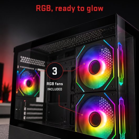 Tempest Compact Lumina ARGB M-ATX Verre Trempé USB 3.0 Noir