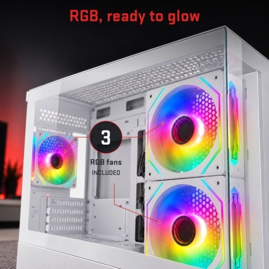 ATX Behuizing Tempest Compact Lumina ARGB M-ATX Wit, Glas, USB 3.0