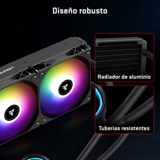 Tempest Iceflow Refrigeración Líquida 240 ARGB Kit Liquid Cooler Negra