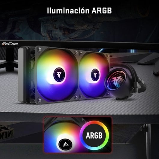 Tempest Iceflow Refrigeración Líquida 240 ARGB Kit Liquid Cooler Negra