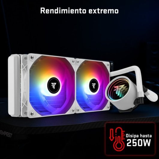 Tempest Iceflow Refrigeración Líquida 240 ARGB Kit Liquid Cooler Blanca