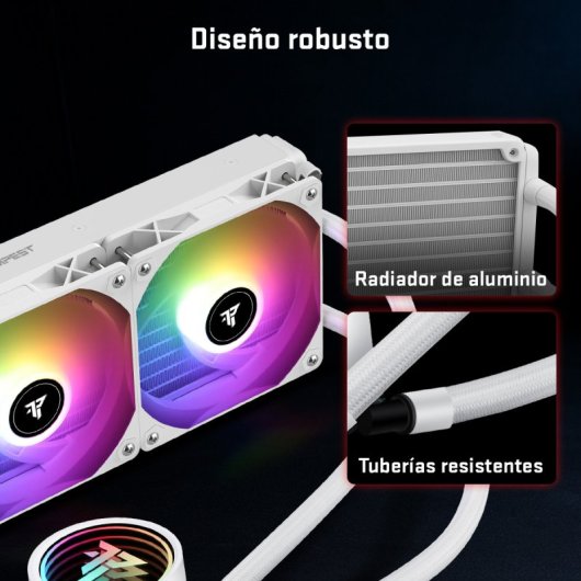 Tempest Iceflow Refrigeración Líquida 240 ARGB Kit Liquid Cooler Blanca