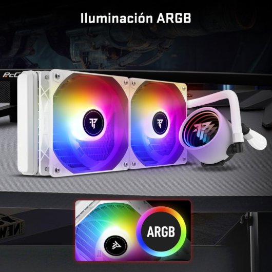 Tempest Iceflow Refrigeración Líquida 240 ARGB Kit Liquid Cooler Blanca