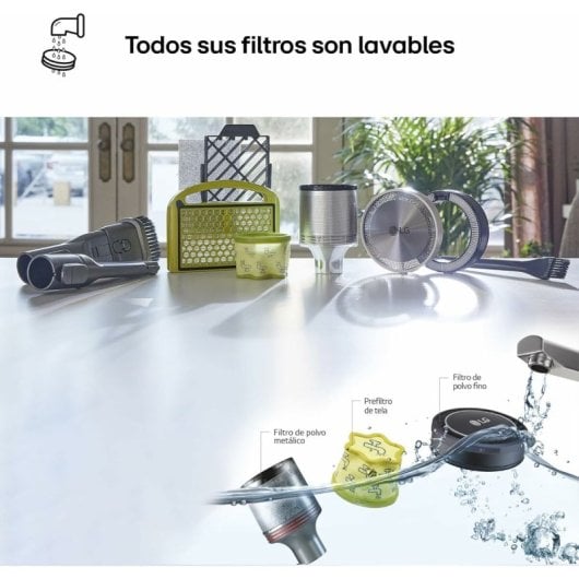 LG A9K-LITE1C Kompressor Aspirador Escoba Ciclónico sin Cable 220W Blanco