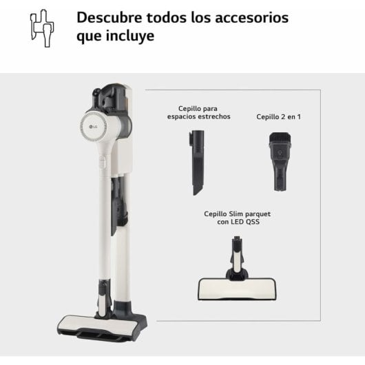 LG A9K-LITE1C Kompressor Aspirador Escoba Ciclónico sin Cable 220W Blanco