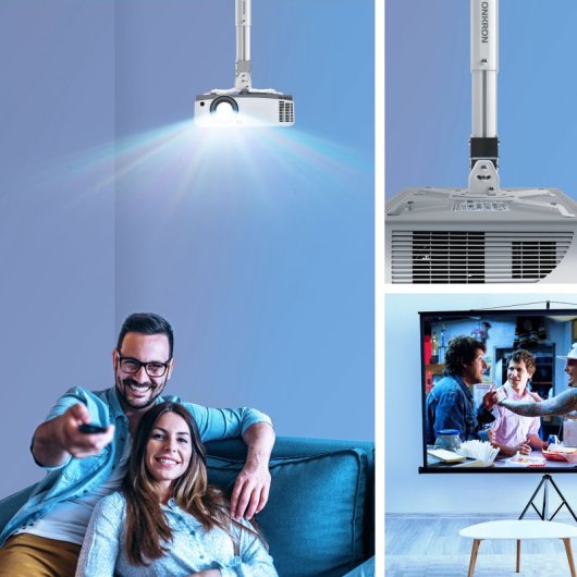 Onkron K3A-W Soporte Proyector Techo Inclinable y Giratorio Máx 10Kg Blanco