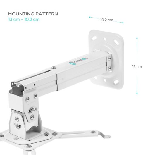Onkron K3A-W Soporte Proyector Techo Inclinable y Giratorio Máx 10Kg Blanco