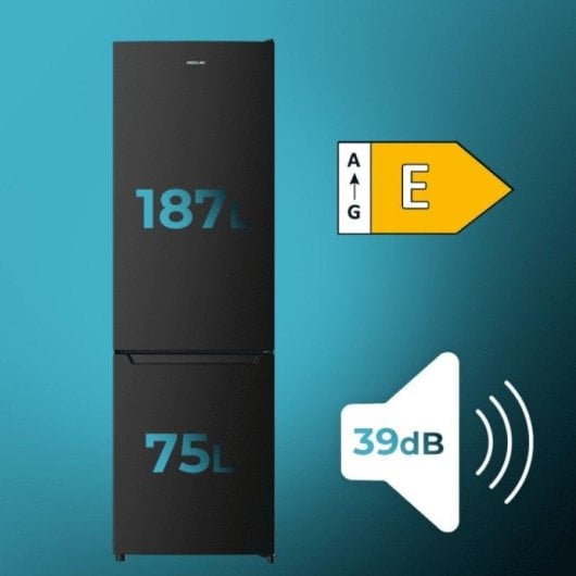 Bolero CoolMarket Combi 262 Frigorífico Combi 262L Clase E Negro