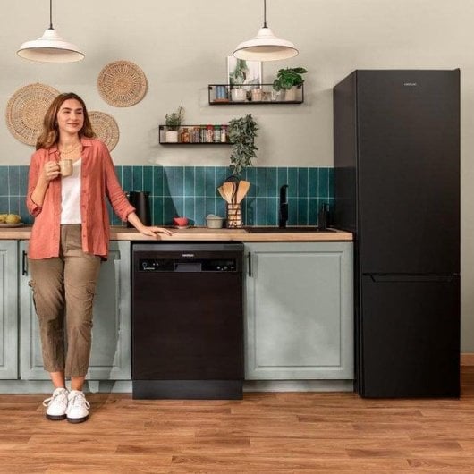 Bolero CoolMarket Combi 262 Frigorífico Combi 262L Clase E Negro