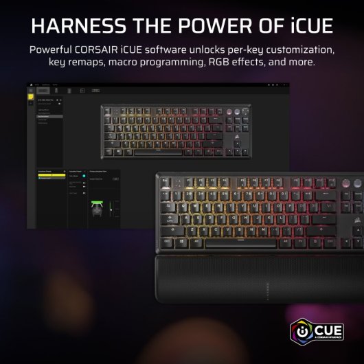 Corsair K70 PRO TKL Teclado Mecânico Gaming RGB Switch MLX Preto