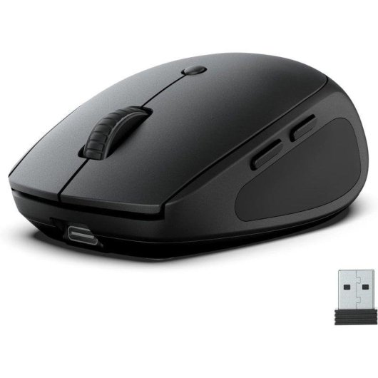 Ratón JLab Go Recharge Bluetooth + USB Type-A 1600 DPI Negro Ambidextro