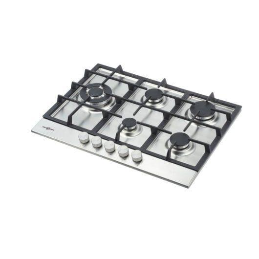 Vitrokitchen EN73IN Placa de Gas 5 Zonas 70cm Acero Inoxidable