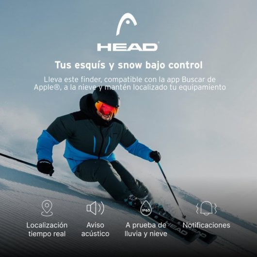 Head Localizador de Esquis e Pranchas de Snowboard Compatível com Apple Altifalante Integrado IP65 Preto