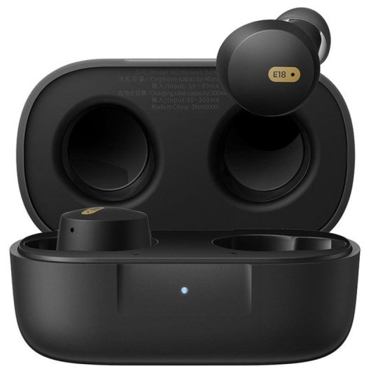 Auriculares Baseus Bowie E18 sans fil Bluetooth avec Réduction de Bruit et IPX4 Noirs