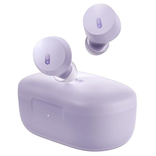 Ecouteurs Baseus Bowie E18 sans fil Bluetooth avec Réduction de Bruit, IPX4, violet