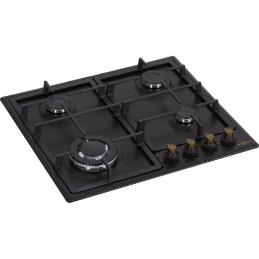Vitrokitchen EN63RB Encimera de Gas Butano 4 Zonas 60cm Antracita