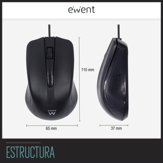 Mouse ottico USB Ewent Ew3300 1000 dpi Nero