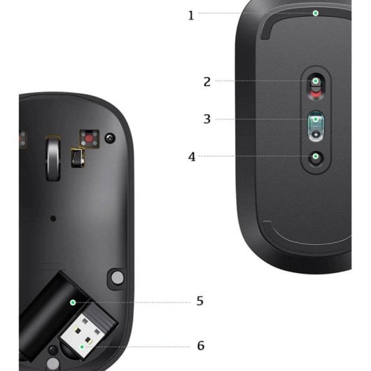 Ugreen MU001 Ratón Láser Inalámbrico 4000 DPI Negro